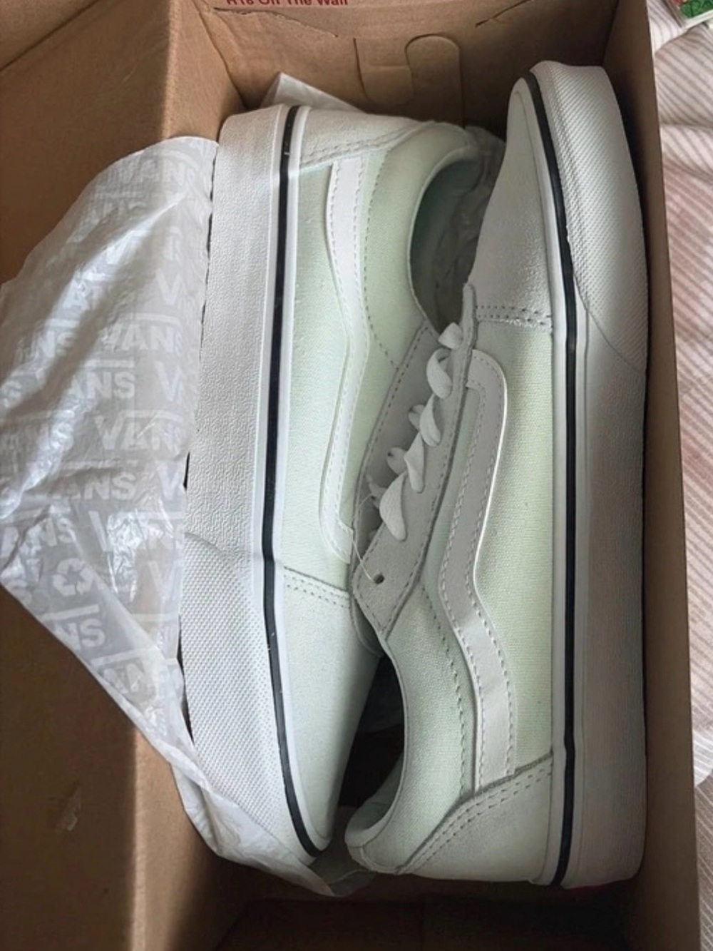 Vans Women's Light Mint Green Old Skool Low-Top Sneakers